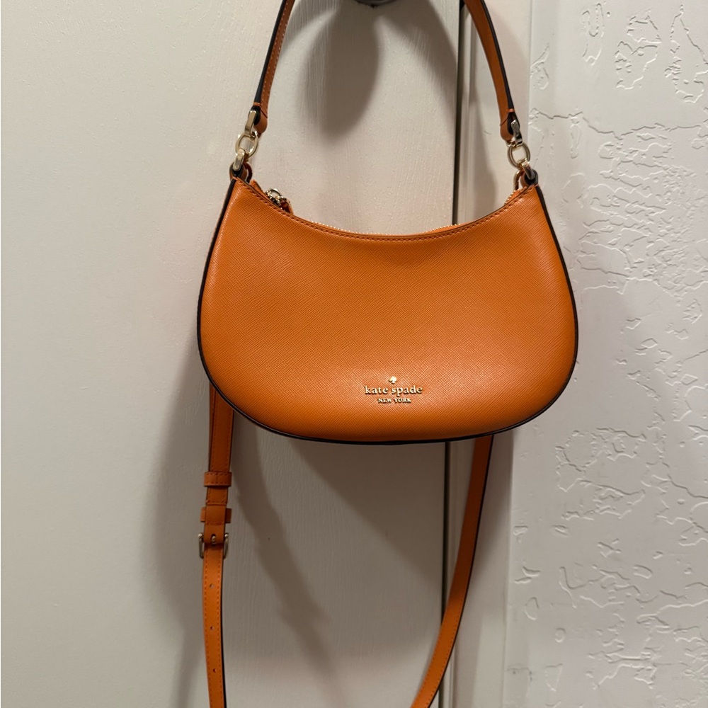 Kate Spade Paige Orange Saffiano Leather Shoulder/Crossbody Bag